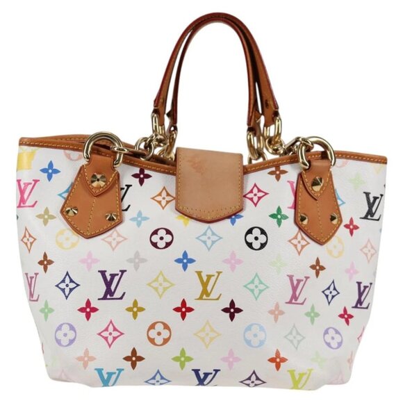 LOUIS VUITTON Monogram Multicolor Annie MM Tote Bag White M40307 LV Auth 131091V - Picture 3 of 14